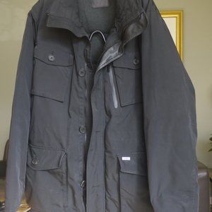 Tumi down fill parka, XL, Black